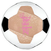 Rose Gold Hübsch in Rosa personalisieren Fußball (Gedreht)