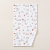 Rose Gold Ice Skate Rosa Skaten-Muster Badhandtuch Set (Handtuch)