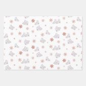 Rose Gold Ice Skate Rosa Skaten-Muster Geschenkpapier Set (Vorderseite 3)