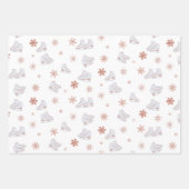 Rose Gold Ice Skate Rosa Skaten-Muster Geschenkpapier Set (Vorderseite 2)