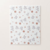 Rose Gold Ice Skate Rosa Skaten-Muster Puzzle (Vertikal)