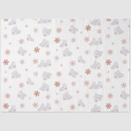 Rose Gold Ice Skate Rosa Skaten-Muster Seidenpapier
