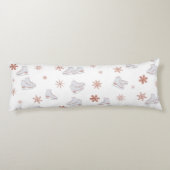 Rose Gold Ice Skate Rosa Skaten-Muster Seitenschläferkissen (Rückseite)