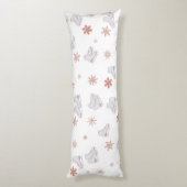 Rose Gold Ice Skate Rosa Skaten-Muster Seitenschläferkissen (Rückseite (Vertikal))