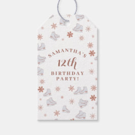 Rose Gold Ice Skates Blush Pink Skating Birthday Geschenkanhänger