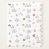 Rose Gold Ice Skates Blush Pink Skating Monogram Planer (Rückseite)