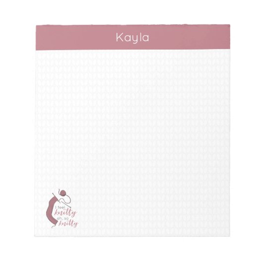 Rose Gold Ich fühle mich Knitty, Oh, so Knitty Notizblock (Vorderseite)