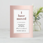 Rose Gold Ich habe die moderne minimalistische Bew Ankündigung (Stehend Vorderseite)