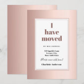 Rose Gold Ich habe die moderne minimalistische Bew Ankündigung (Vorne/Hinten)