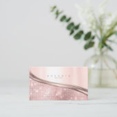 Rose Gold ID807 für Metall und Glitzer Visitenkarte (Stehend Vorderseite)