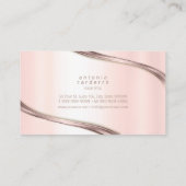 Rose Gold ID811 für Metal- und Marmorwellen Visitenkarte (Rückseite)