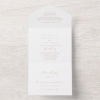Rose Gold Idyllic Stylish Calligraphy Wedding
