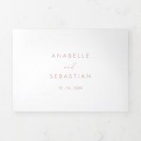 Rose Gold Idyllic Stylish Calligraphy Wedding