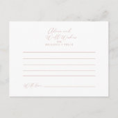 Rose Gold Idyllic Stylish Calligraphy Wedding Postkarte (Vorderseite)