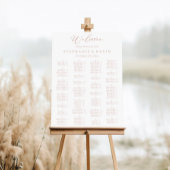 Rose Gold Idyllische Alphabetische Sitzkarte Poster