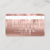 Rose Gold-Ihr Text (Makeup) Anstrich Tropfen-Gutha Visitenkarte (Rückseite)