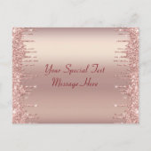 Rose Gold Ihre Baby Dusche Einladungskarte (Rückseite)