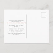 Rose Gold im Sterne Foto Abschluss Postkarte (Rückseite)