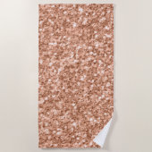 Rose-Gold-Imitat-Glitzer Strandtuch (Vorderseite)
