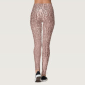 Rose Gold Imitat Metallic Streaked Leggings (Rückseite)