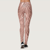Rose Gold Imitat Metallwirbel Leggings (Rückseite)