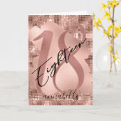Rose Gold Imitate Foil 18. Geburtstag Karte (Gelbe Blume)