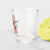 Rose Gold Imitate Foil 18. Geburtstag Schnapsglas (Rechts)