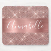 Rose Gold Imitate Foil Chic Mousepad (Vorne)
