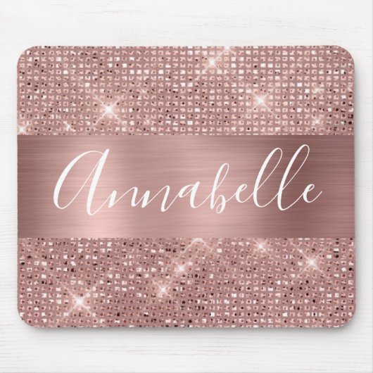 Rose Gold Imitate Foil Chic Mousepad (Vorne)