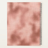 Rose Gold Imitate Foil Haare Termin Buch Planer (Rückseite)