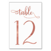 Rose Gold Imitate Folie 3,5 x 5 Tischnummer | Tabe (Vorderseite)