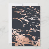 Rose Gold Imitate Folie Marmor Chinanera Einladung (Rückseite)