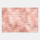 Rose Gold Imitate Fossilienmuseum und Glitzer Geschenkpapier Set (Vorderseite 3)