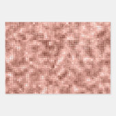 Rose Gold Imitate Fossilienmuseum und Glitzer Geschenkpapier Set (Vorderseite)