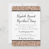 Rose Gold Imitate Glitzer Abend Einladung (Vorderseite)