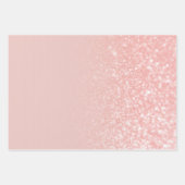 Rose Gold Imitate Glitzer Blush Ombre Mix Geschenkpapier Set (Vorderseite 2)