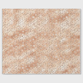 Rose Gold Imitate Glitzer Cheetah Spots Geschenkpapier (Flach)