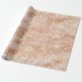 Rose Gold Imitate Glitzer Cheetah Spots Geschenkpapier (Ungerollt)