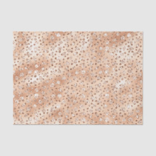 Rose Gold Imitate Glitzer Cheetah Spots Seidenpapier