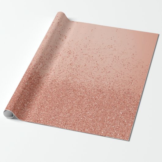 Rose Gold Imitate Glitzer Geschenkpapier (Ungerollt)