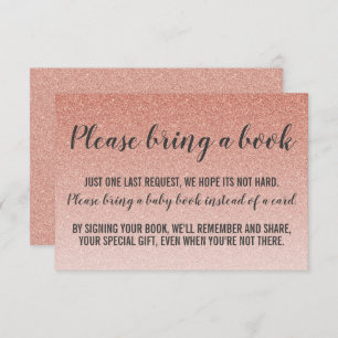 Rose Gold Imitate Glitzer Kinderdusche Bringen Sie Einladung