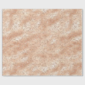 Rose Gold Imitate Glitzer Leopard Print Geschenkpapier (Flach)