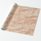 Rose Gold Imitate Glitzer Leopard Print Geschenkpapier (Ungerollt)