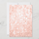 Rose Gold Imitate Glitzer Lights Sweet 16 Geburtst Einladung (Rückseite)
