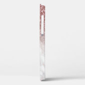 Rose-Gold-Imitate Glitzer & Marble Ombre Case-Mate iPhone Hülle (Rückseite / Links)