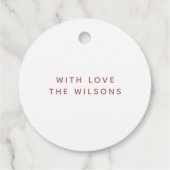 Rose Gold Imitate Glitzer Merry Bright Pink Weihna Geschenkanhänger (Rückseite)