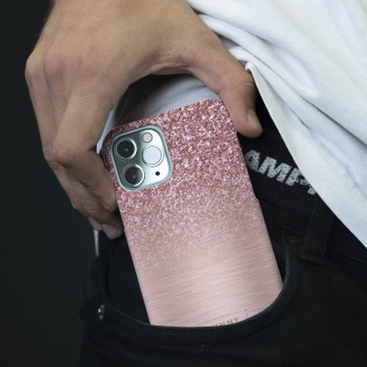 Rose-Gold-Imitate Glitzer & Metallic Textur Case-Mate iPhone Hülle