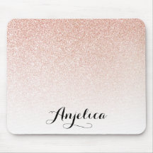 Rose Gold Imitate Glitzer Ombre Individuelle Name 