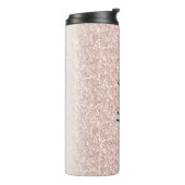 Rose Gold Imitate Glitzer Personalisiert Bridesmai Thermosbecher (Nach links gedreht)