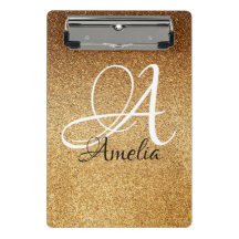 Rose Gold Imitate Glitzer Personalisiert ClipBoard